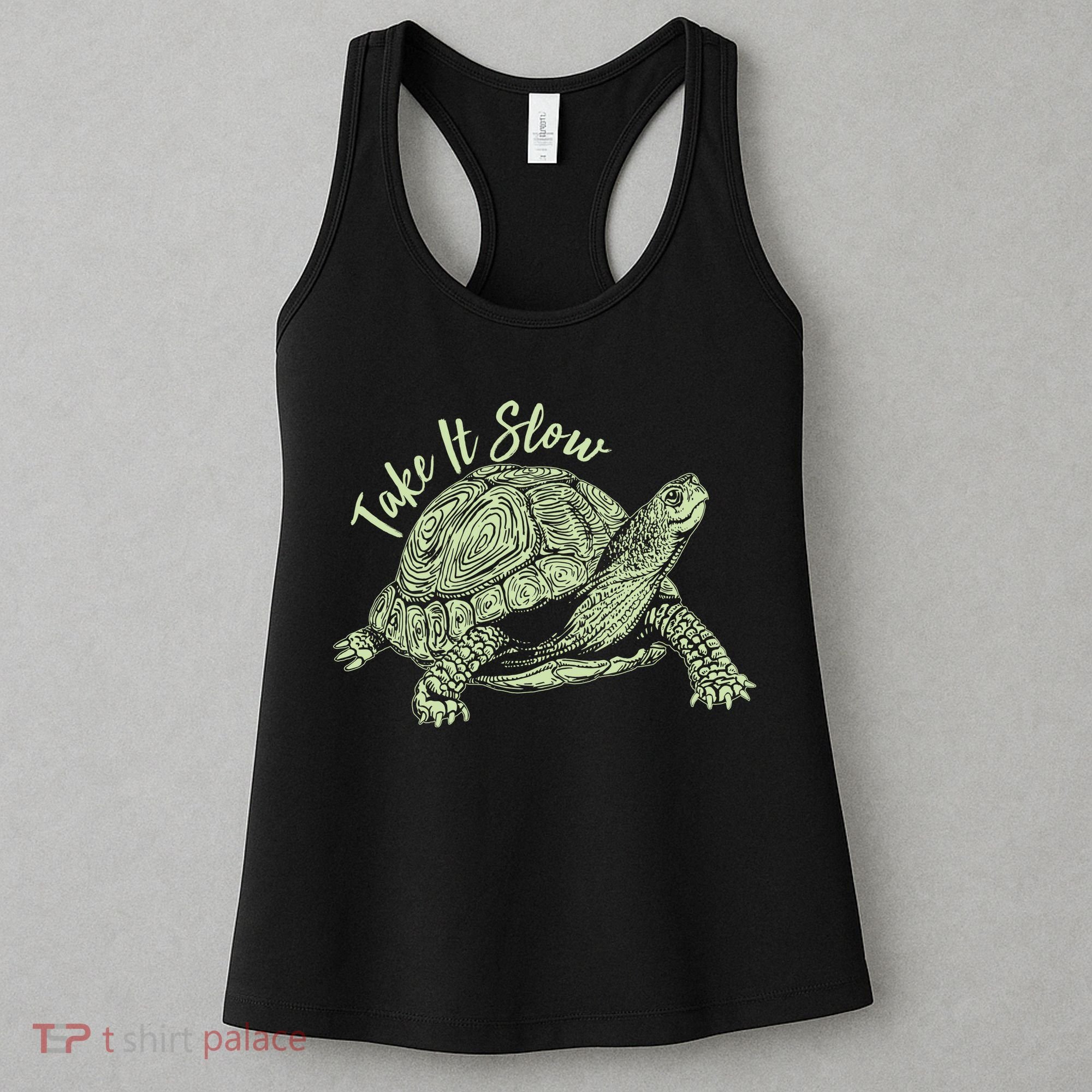 Funny Take It Slow Turtle Tortoise Women's Tank Top
