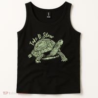 Funny Take It Slow Turtle Tortoise Tank Top thumb 2