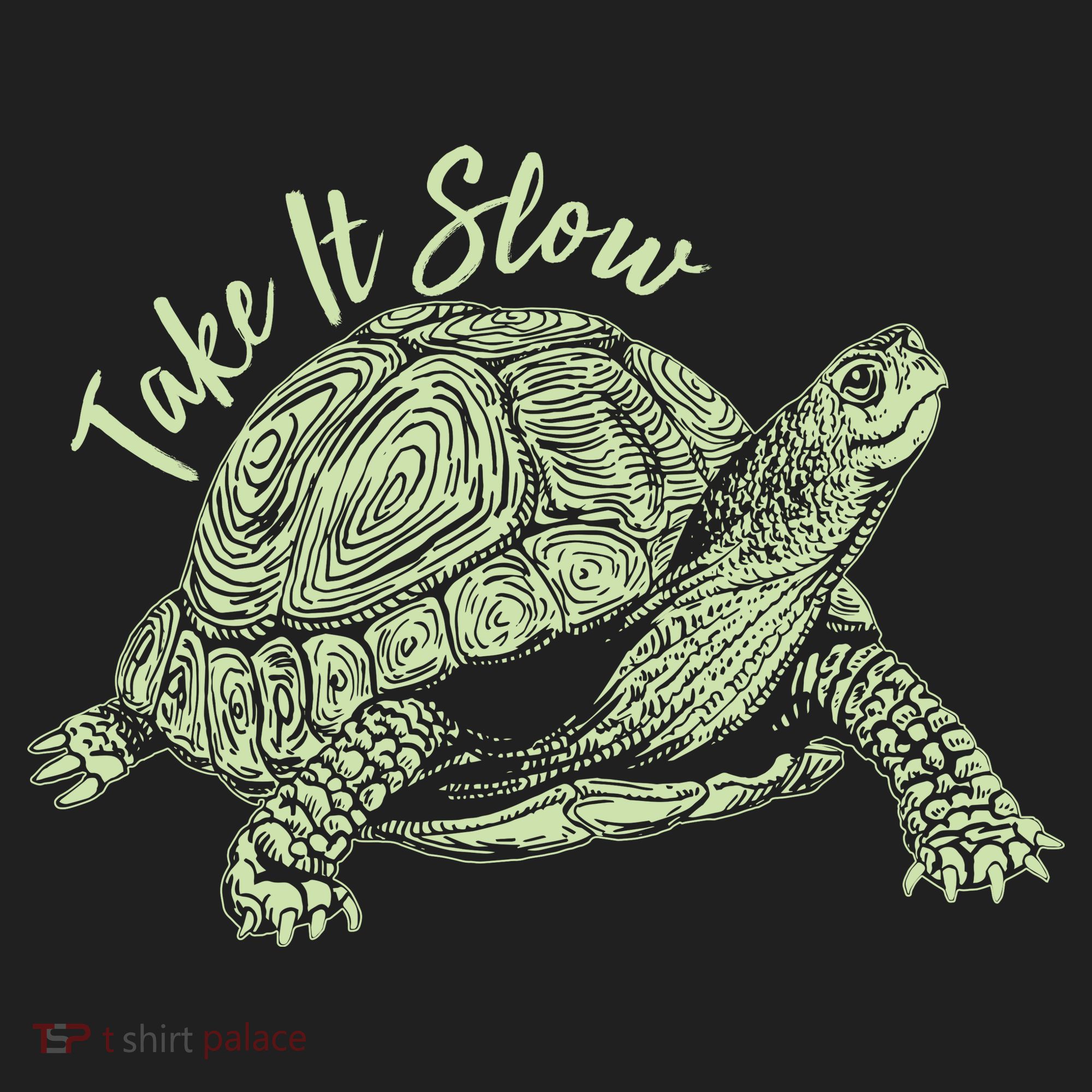 Funny Take It Slow Turtle Tortoise Golf Towel