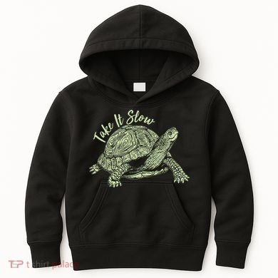 Funny Take It Slow Turtle Tortoise Kids Hoodie
