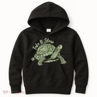 Funny Take It Slow Turtle Tortoise Kids Hoodie thumb 0