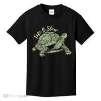 Funny Take It Slow Turtle Tortoise Kids T-Shirt thumb 0
