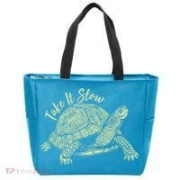Funny Take It Slow Turtle Tortoise Tote Bag thumb 0