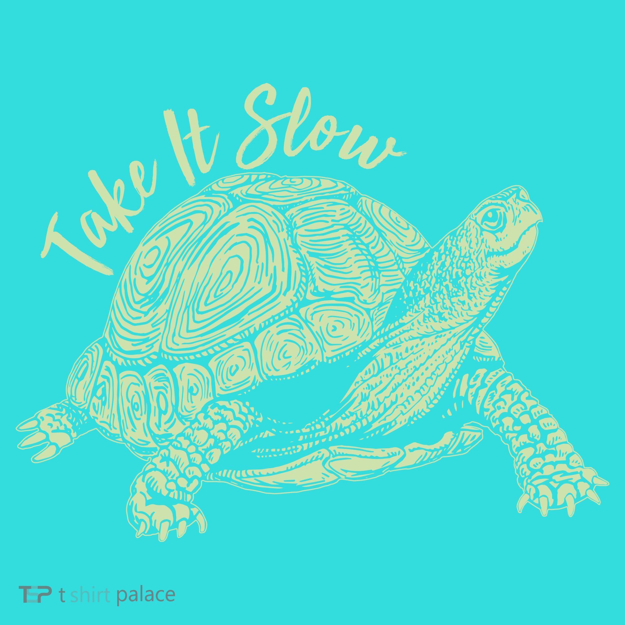Funny Take It Slow Turtle Tortoise Tote Bag