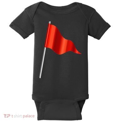 Funny Toxic & Irresistibly Sexy Red Flag Baby Bodysuit