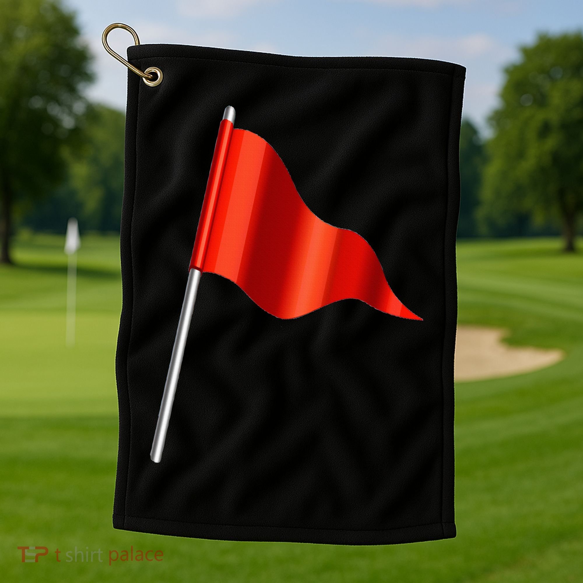 Funny Toxic & Irresistibly Sexy Red Flag Golf Towel