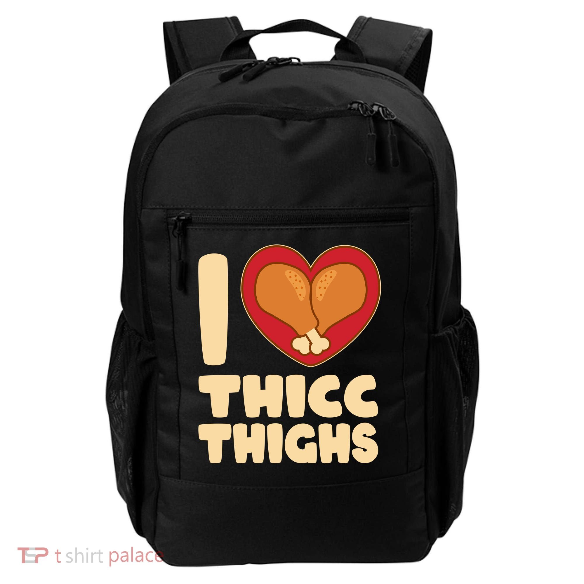 Funny Thanksgiving I Heart Thicc Thighs Backpack