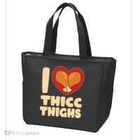 Funny Thanksgiving I Heart Thicc Thighs Tote Bag thumb 3