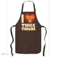 Funny Thanksgiving I Heart Thicc Thighs Apron thumb 0