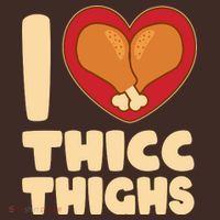 Funny Thanksgiving I Heart Thicc Thighs Beanie thumb 2