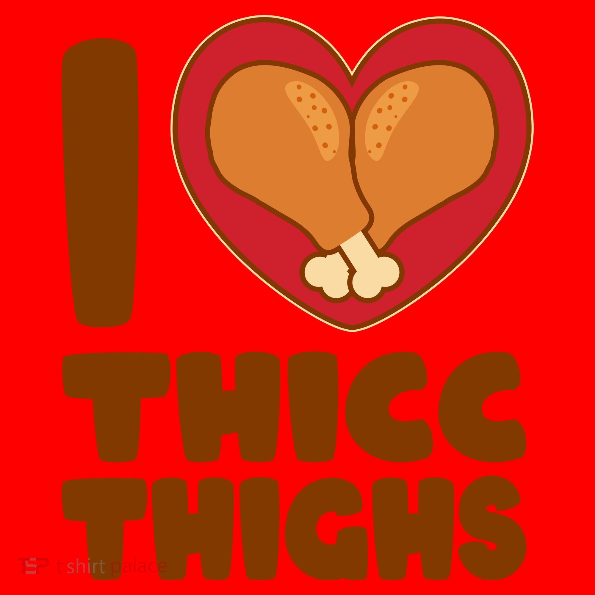 Funny Thanksgiving I Heart Thicc Thighs Santa Hat