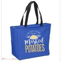Funny Thanksgiving Im Just Here For The Mashed Potato Tote Bag thumb 2