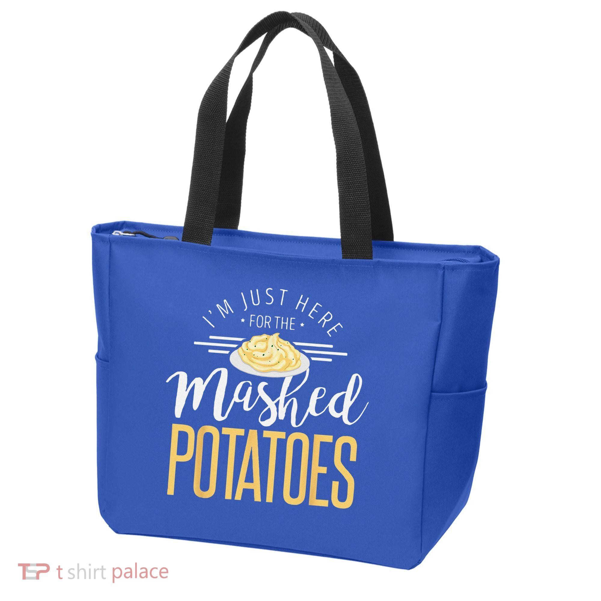 Funny Thanksgiving Im Just Here For The Mashed Potato Tote Bag