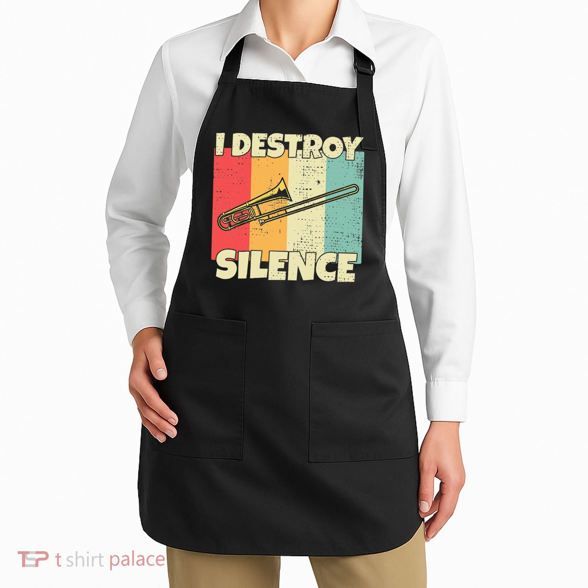 Funny Trombone Instrument I Destroy Silence For Trombone Apron