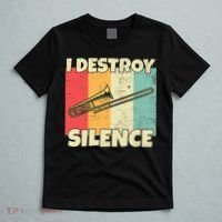Funny Trombone Instrument I Destroy Silence For Trombone T-Shirt thumb 5