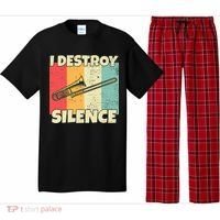 Funny Trombone Instrument I Destroy Silence For Trombone Pajama Set thumb 0