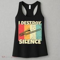 Funny Trombone Instrument I Destroy Silence For Trombone Women's Tank Top thumb 3