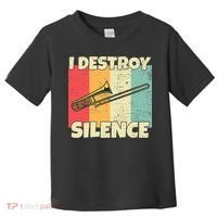 Funny Trombone Instrument I Destroy Silence For Trombone Toddler T-Shirt thumb 0