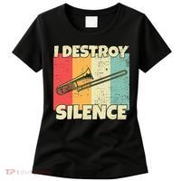 Funny Trombone Instrument I Destroy Silence For Trombone Women's T-Shirt thumb 0