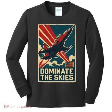 F-5E Tiger II Jet Kids Long Sleeve Shirt