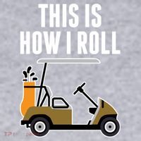 Funny This Is How I Roll Golf Cart Gift Women's Racerback Cropped Tank thumb 2