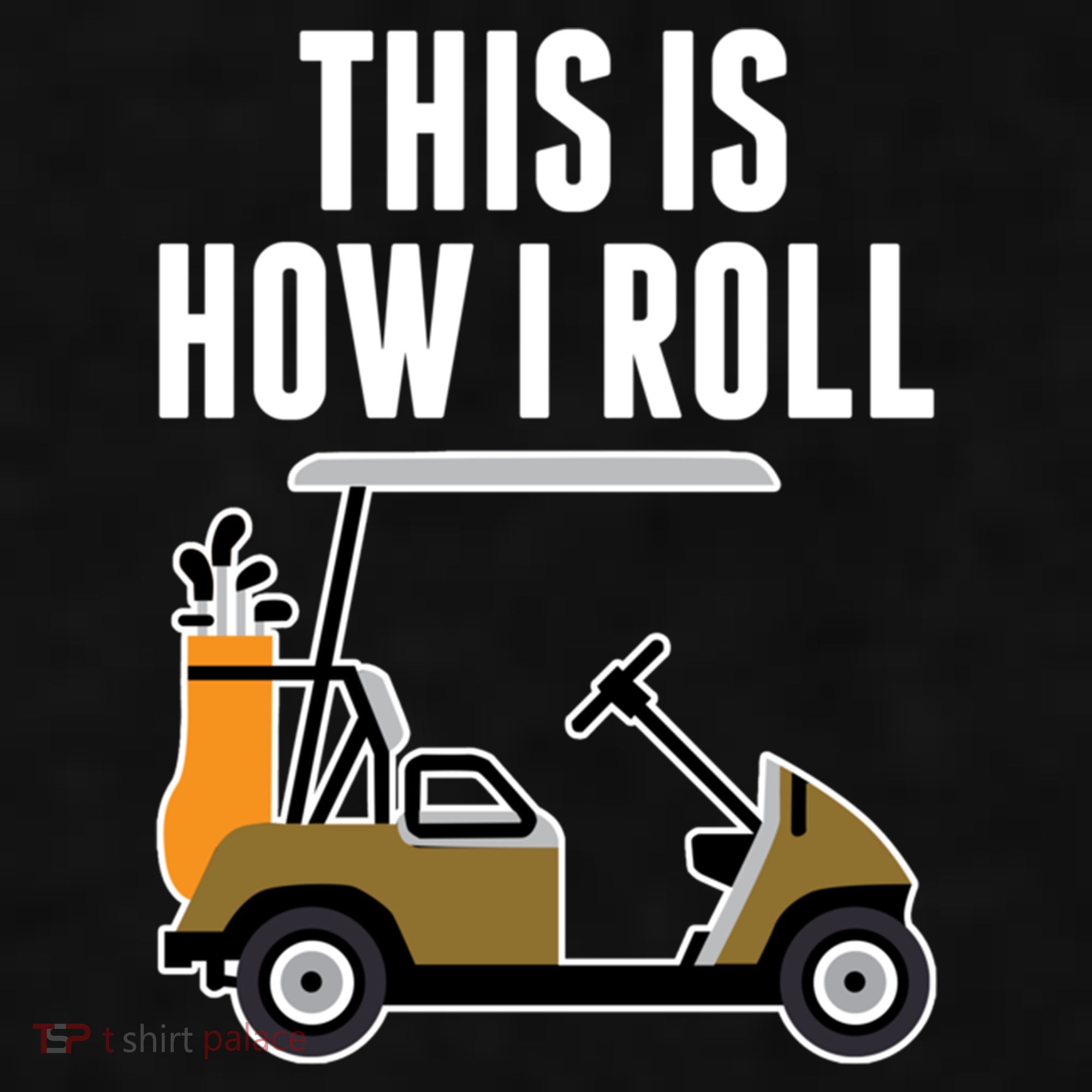 Funny This Is How I Roll Golf Cart Gift Ladies PosiCharge Tri-Blend Wicking Tank
