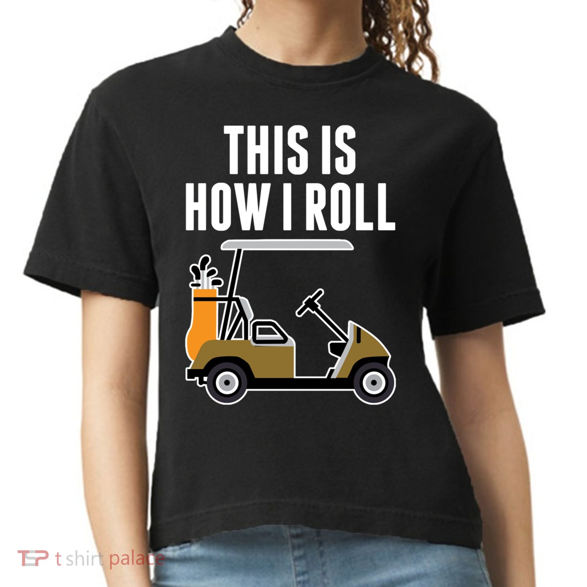 Funny This Is How I Roll Golf Cart Gift Comfort Colors Boxy T-Shirt