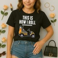 Funny This Is How I Roll Golf Cart Gift Comfort Colors Boxy T-Shirt thumb 2