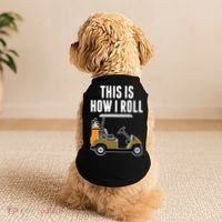 Funny This Is How I Roll Golf Cart Gift Doggie Tank thumb 2