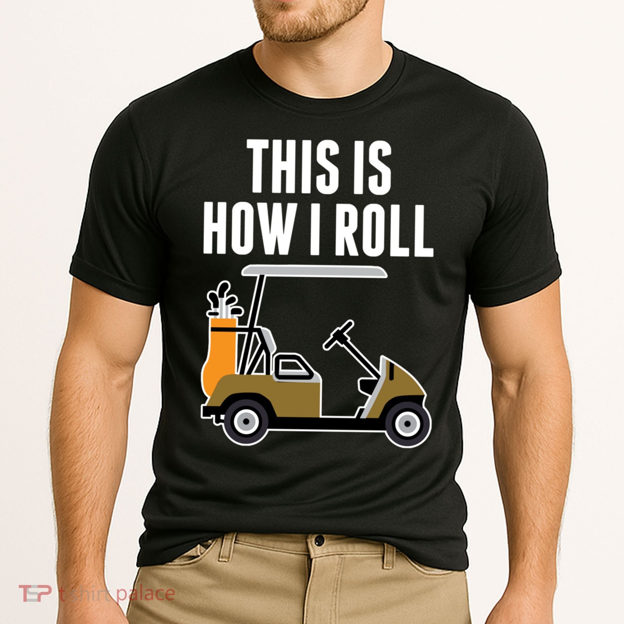 Funny This Is How I Roll Golf Cart Gift Cooling Performance Crew T-Shirt