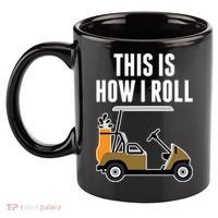 Funny This Is How I Roll Golf Cart Gift 11oz C Handle Ceramic Mug thumb 2