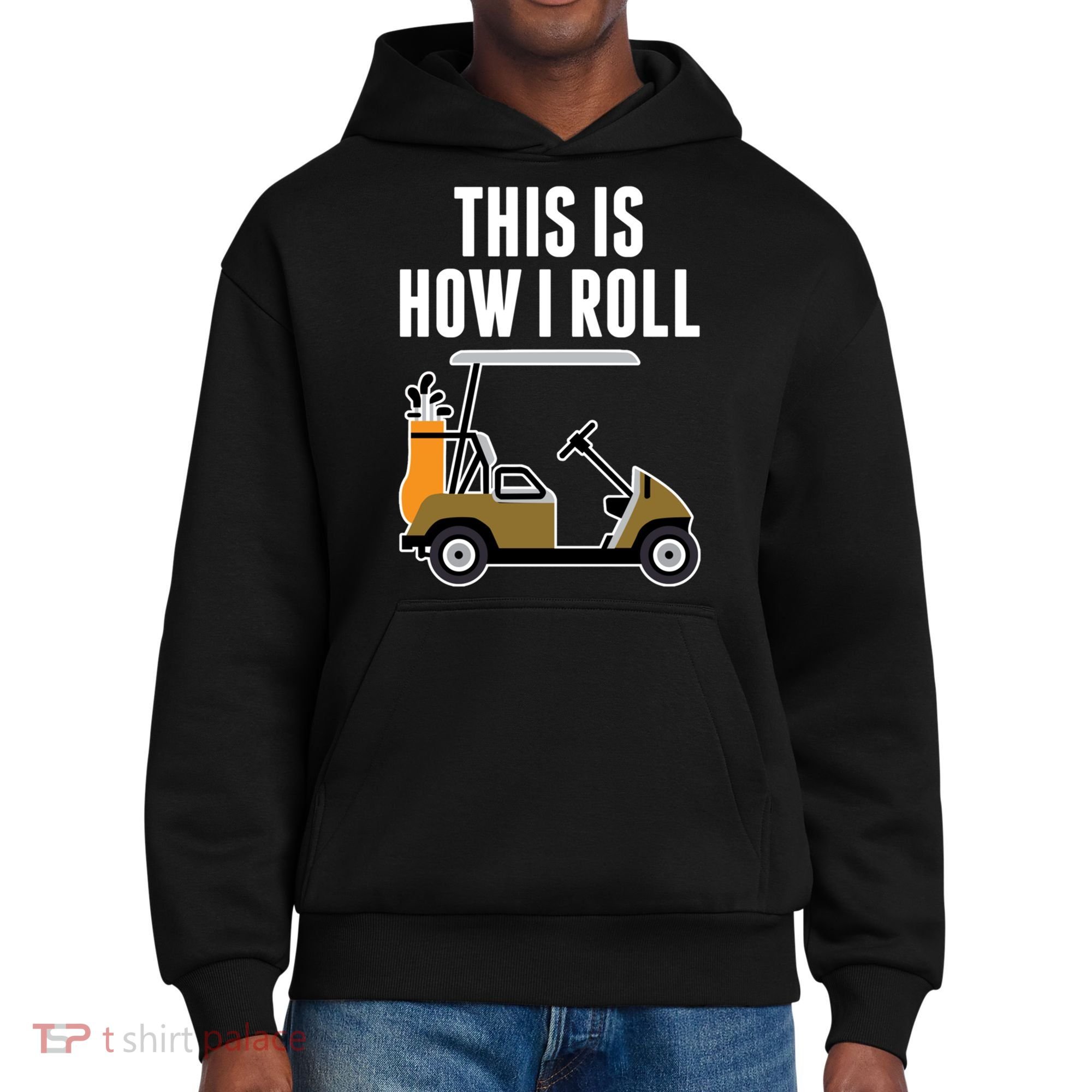 Funny This Is How I Roll Golf Cart Gift District V.I.T. Heavyweight Hoodie