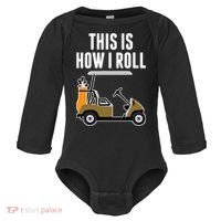Funny This Is How I Roll Golf Cart Gift Baby Long Sleeve Bodysuit thumb 0
