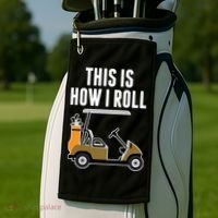 Funny This Is How I Roll Golf Cart Gift Golf Towel thumb 2