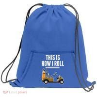 Funny This Is How I Roll Golf Cart Gift Sweatshirt Cinch Pack Bag thumb 0
