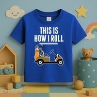 Funny This Is How I Roll Golf Cart Gift Toddler T-Shirt thumb 3
