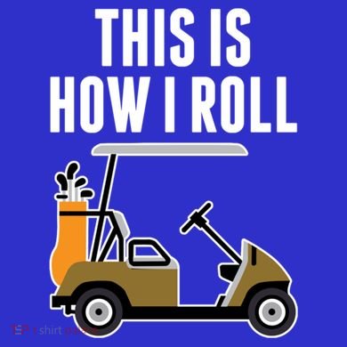 Funny This Is How I Roll Golf Cart Gift Short Acrylic Beanie