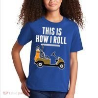 Funny This Is How I Roll Golf Cart Gift Kids T-Shirt thumb 2