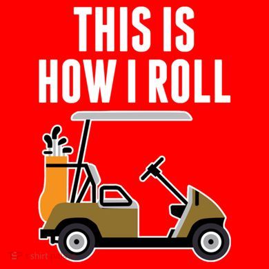 Funny This Is How I Roll Golf Cart Gift Santa Hat