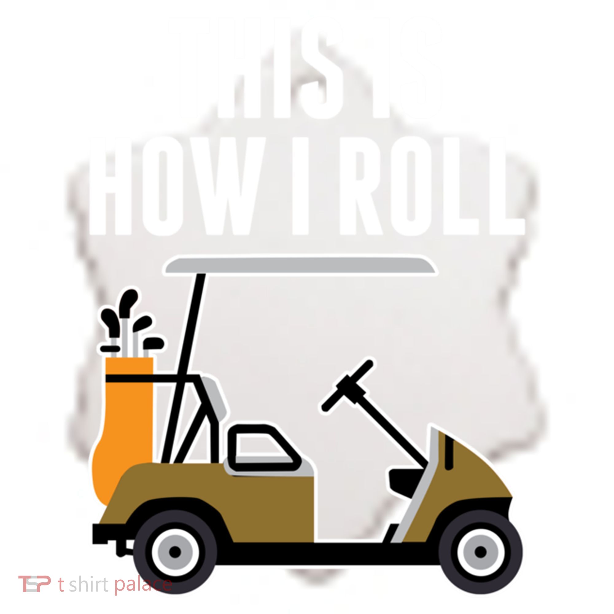 Funny This Is How I Roll Golf Cart Gift Ceramic Ornament