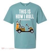 Funny This Is How I Roll Golf Cart Gift Sueded Cloud Jersey T-Shirt thumb 0
