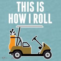 Funny This Is How I Roll Golf Cart Gift Sueded Cloud Jersey T-Shirt thumb 2