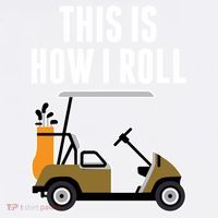 Funny This Is How I Roll Golf Cart Gift Comfort Colors Garment-Dyed Hooded Sweatshirt thumb 2