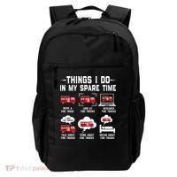 Firefighter Things I Do In My Spare Time Funny Fire Trucks Gift Backpack thumb 0