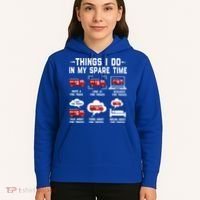 Firefighter Things I Do In My Spare Time Funny Fire Trucks Gift Hoodie thumb 5