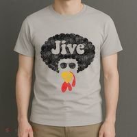 Funny Thanksgiving Jive Gift Vintage Distressed Turkey Face T-Shirt thumb 3