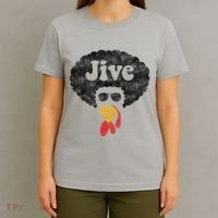 Funny Thanksgiving Jive Gift Vintage Distressed Turkey Face T-Shirt thumb 4