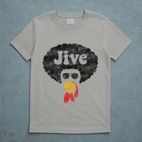 Funny Thanksgiving Jive Gift Vintage Distressed Turkey Face T-Shirt thumb 5