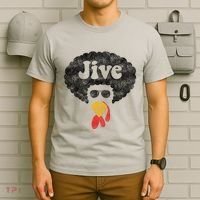 Funny Thanksgiving Jive Gift Vintage Distressed Turkey Face T-Shirt thumb 6