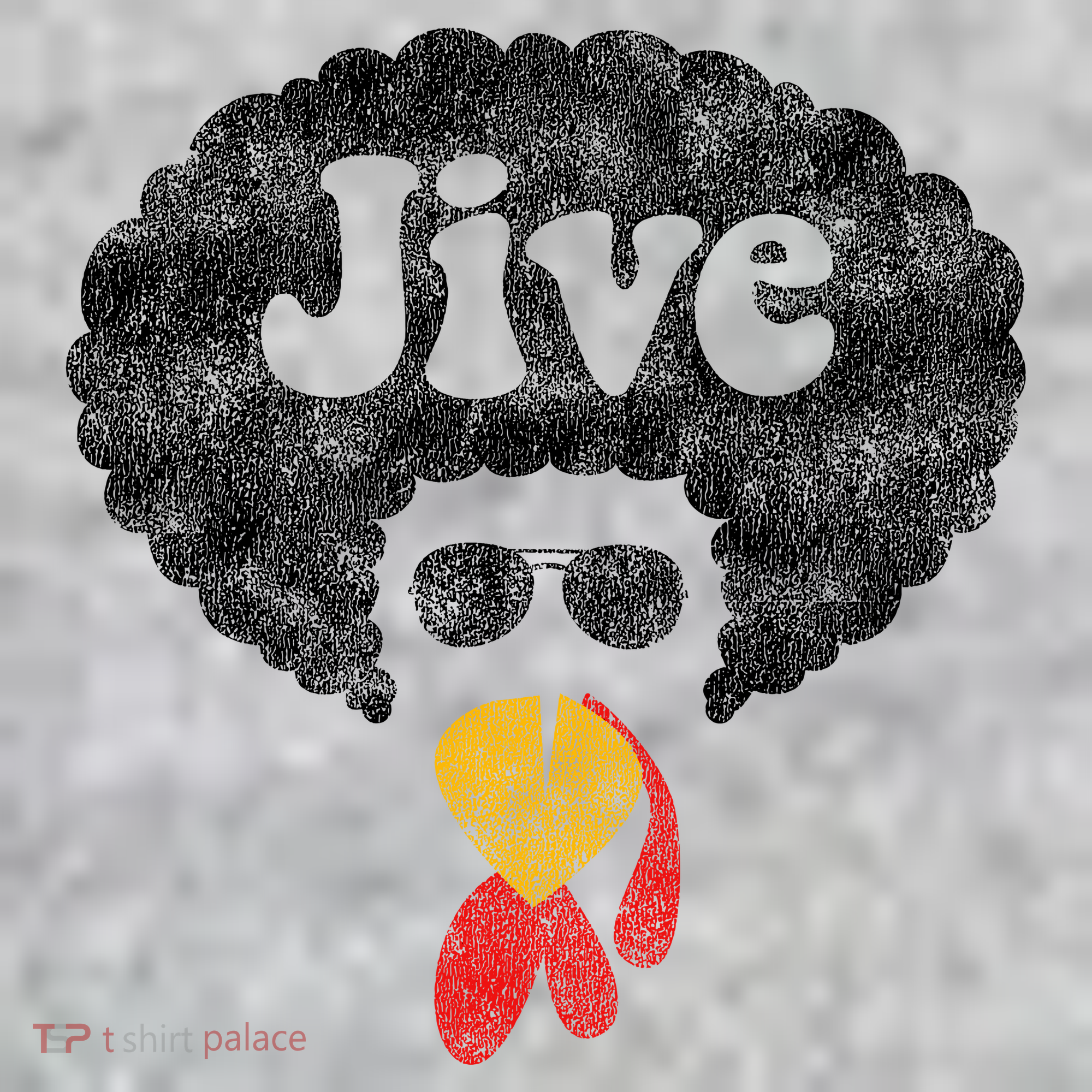 Funny Thanksgiving Jive Gift Vintage Distressed Turkey Face T-Shirt